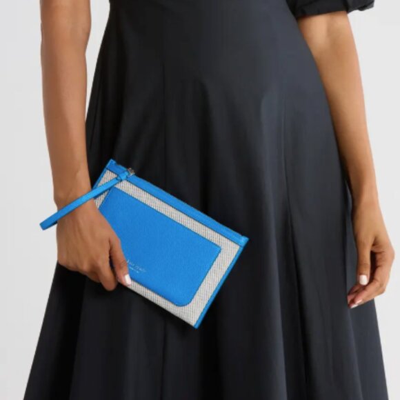 Kate Spade Blue and White Wristlet Clutch - Picture 2 of 13